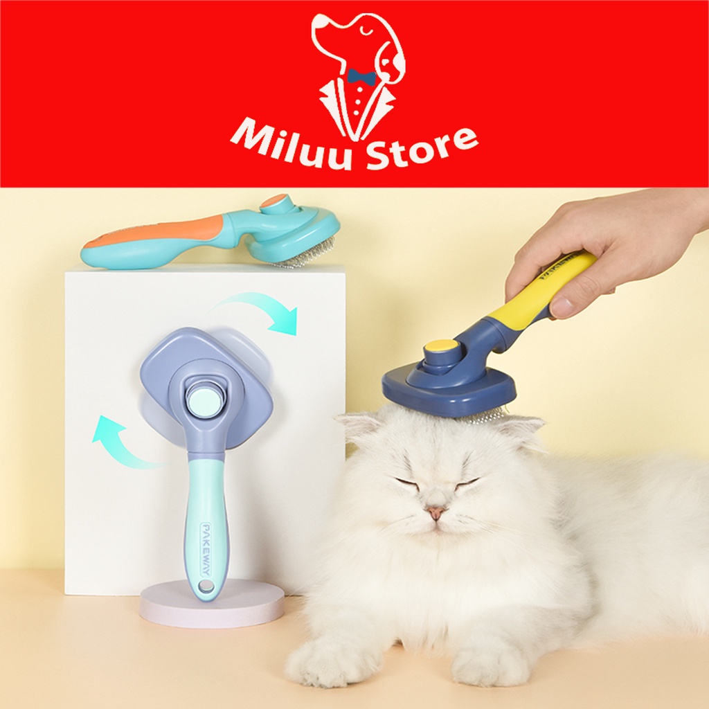 Lược chải lông chó mèo, nhỏ gọn có thể xoay 360 độ (PKW008)