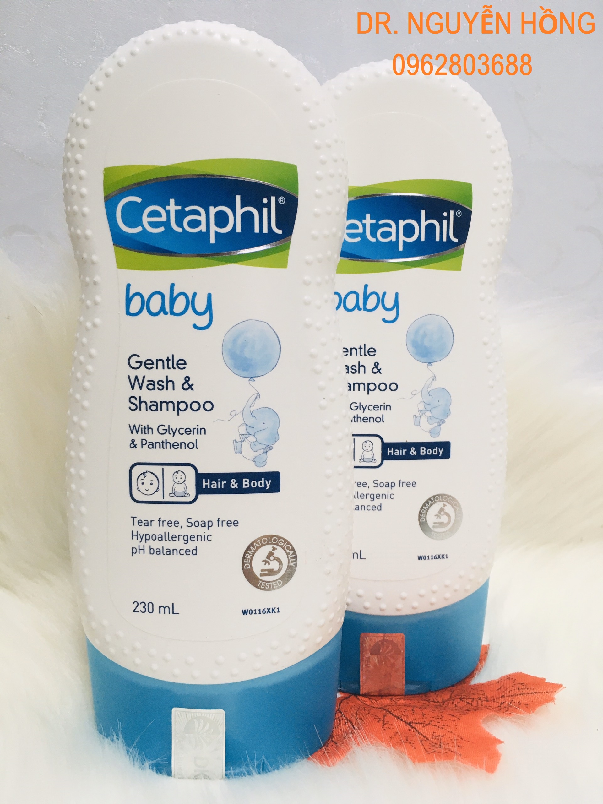 Sữa tắm gội định liều CETAPHIL BABY không cay mắt, an toàn dành cho bé