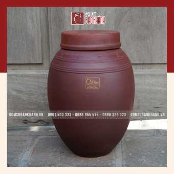 Chum sành không tráng men 20L - bình ngâm rượu, chum ngâm rượu, bình rượu, chum rượu cao cấp