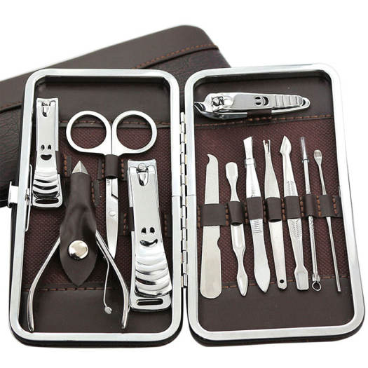 Bộ kìm bấm móng tay 12 món, Dụng cụ làm móng 12 món, bộ kiềm cắt móng tay chân, Bộ kìm bấm móng tay chân giá rẻ