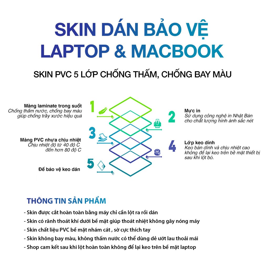 Dán skin laptop Mẫu 5 miu