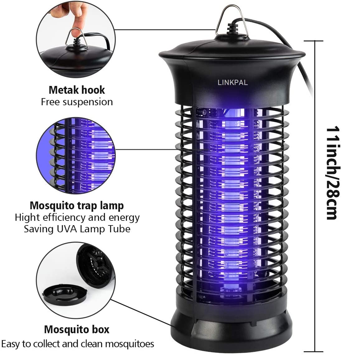 Electric Bug Zapper Powerful Insect Killer Mosquito Zappers Mosquito lamp Light-Emitting Flying Insect Trap for Indoor ราคา 1,230 บาท*ส่งฟรี