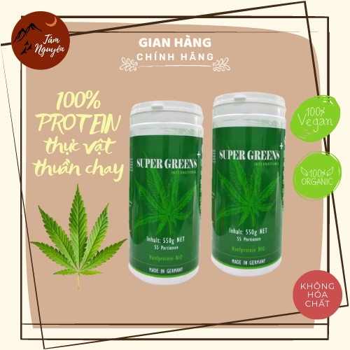 Bột gai dầu sinh học super greens+ 550g