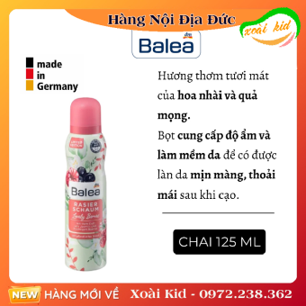 Bọt cạo lông Balea Đức toàn thân và bikini dành cho nữ 150ml- Nội địa Đức Đủ Bill
