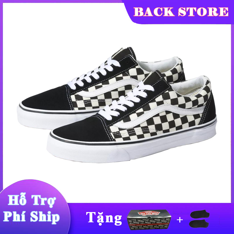 Giày thể thao sneaker nam nữ Vans Old Skool Caro Checkerboard