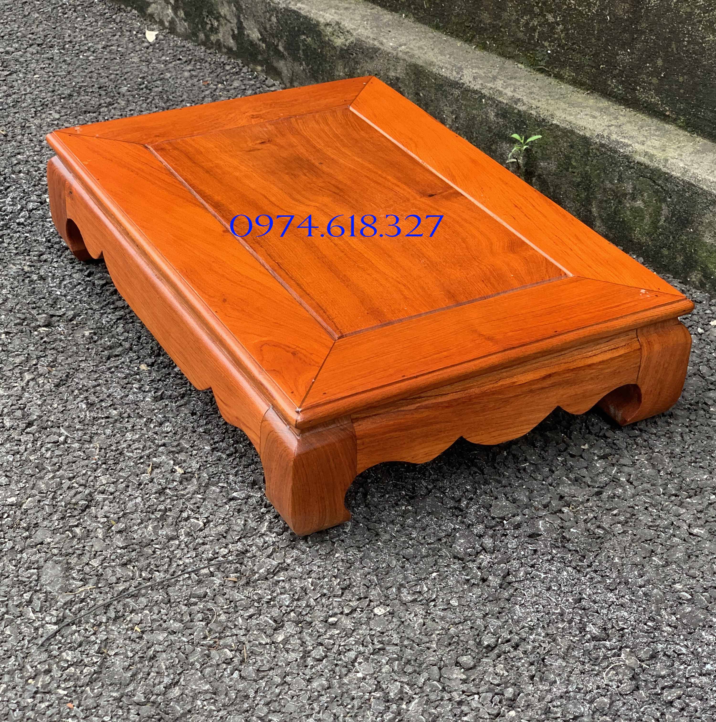 Bàn osin trơn cao 10cm gỗ hương kỷ trơn bàn trà bàn cơm gỗ hương