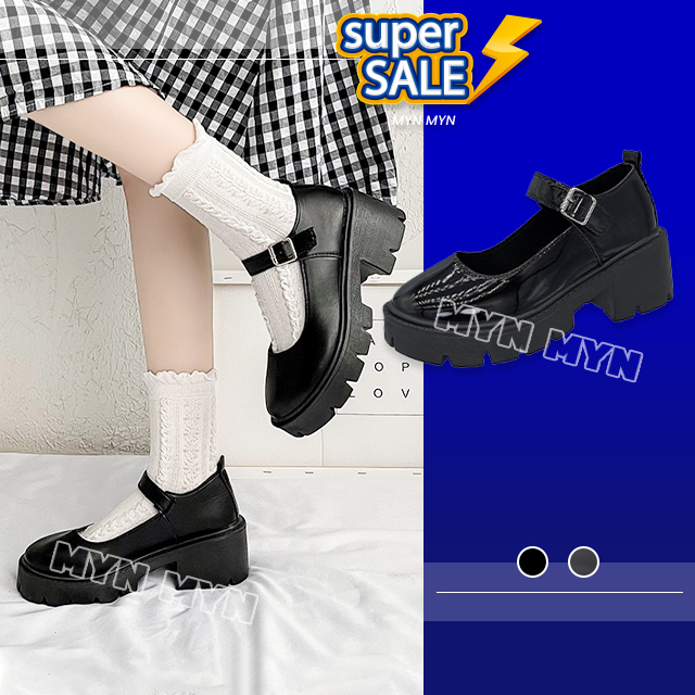 Giày Lolita đế cao Mary Jane style Ulzzang Hàn Quốc quai ngang 6cm
