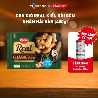 Chả giò Real Cầu Tre kiểu Sài Gòn 400g (nhân Hải sản/ nhân Thịt)