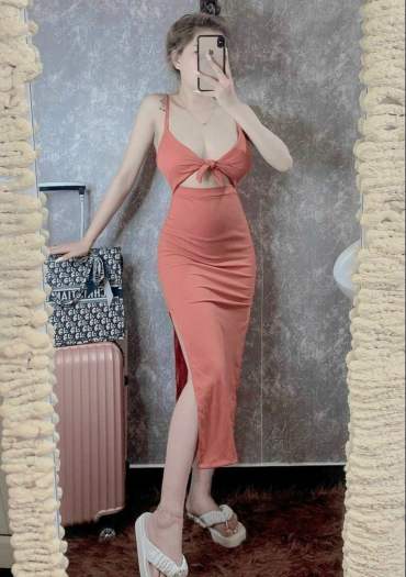 Đầm thun gân mềm hàng nhập cao cấp.