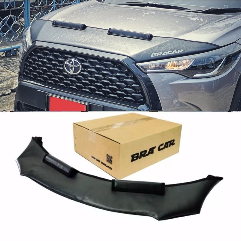 หน้ากากหนังกันหินกันแมลงหุ้มฝากระโปรงหน้ารถยนต์ toyota cross ราคา 1,300 บาท*ส่งฟรี