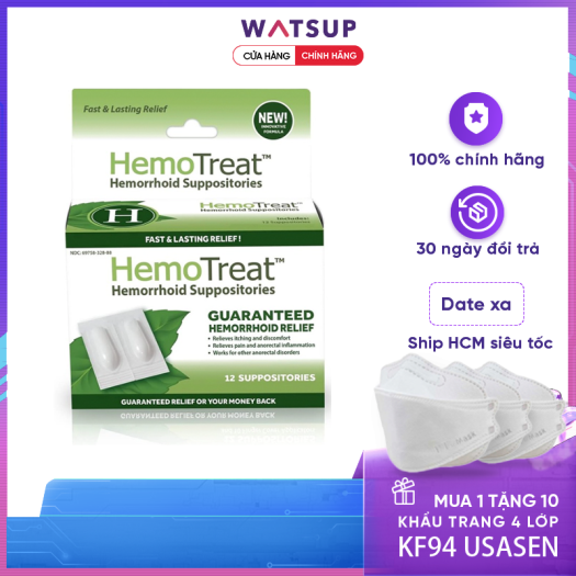 Viên nhét trĩ hậu môn Hemotreat