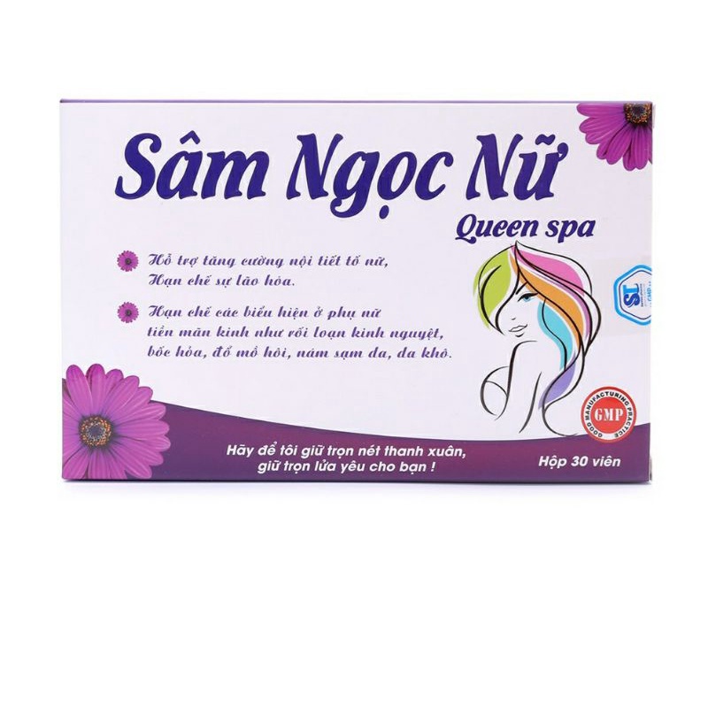 Viên uống nội tiết sâm tố nữ mầm đậu nành - sâm ngọc nữ queen spa -tăng nội tiết tố nữ ,đẹp da ,mờ nám