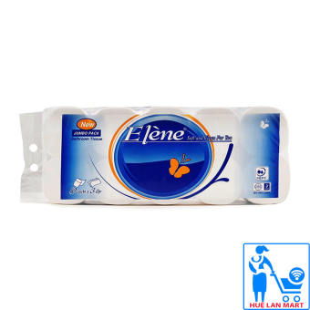 Giấy Cuộn Vệ Sinh 3 Lớp Không Lõi Elene 10 Cuộn hàng xịn
