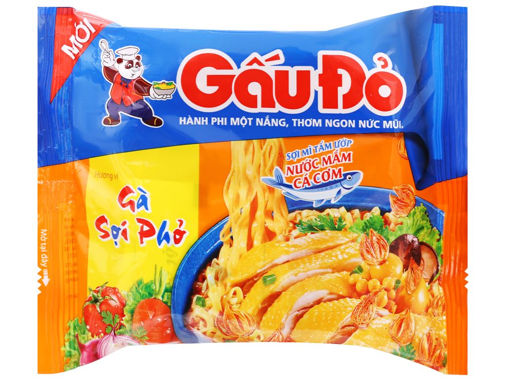 Mì gà sợi phở gấu đỏ gói 63g