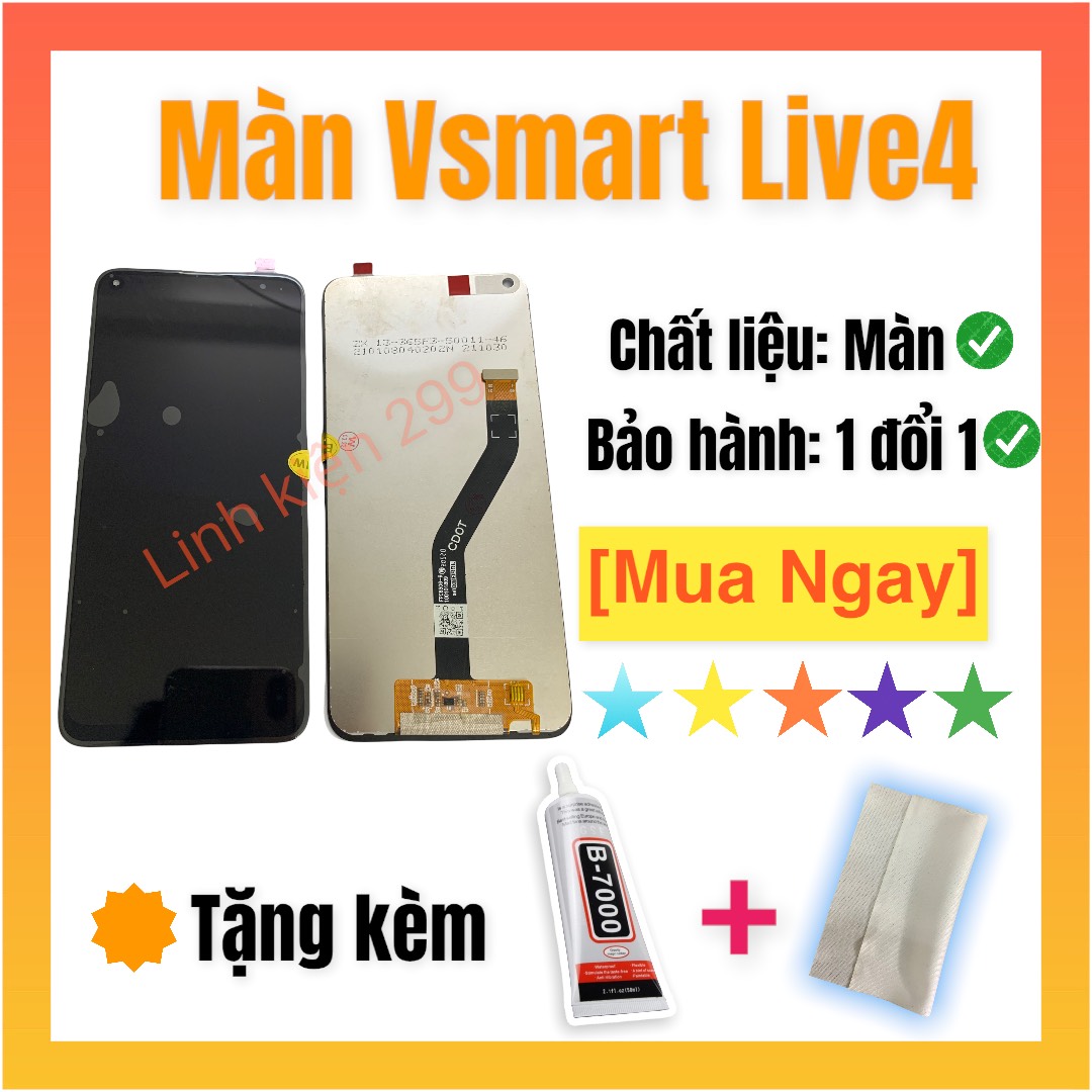 - Màn hình điện thoại Vsmart Live4 - Tặng Keo Dán Free
