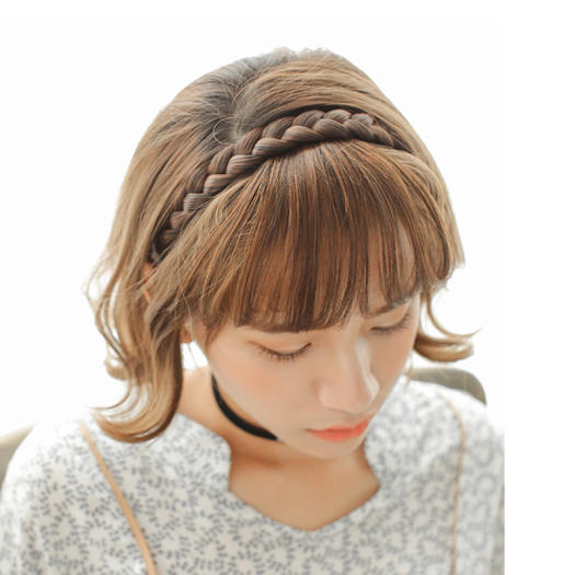 Tóc giả mái băng đô dây kẹp, băng đô tóc mái M11, tóc giả nữ