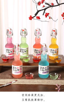 Sochu Hoa quả / Nước trái cây lên men/ Vang sủi bọt / nước hoa quả lên men tốt cho sức khỏe chai 368ml phong cách Hàn Quốc