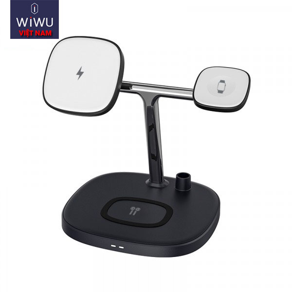 Đế sạc không dây wiwu power air m8 4 in 1 dùng cho iphone, pencil, alpple watch, tai nghe sạc nhanh 15w