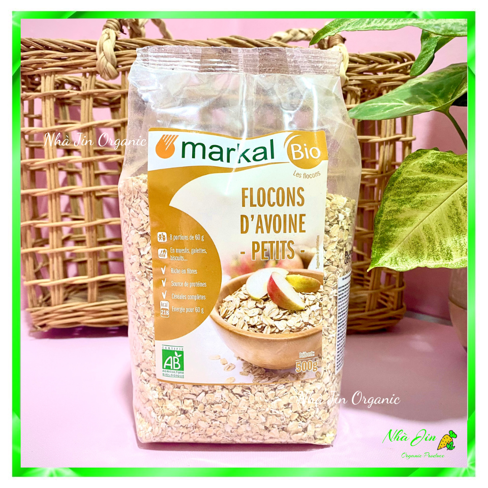 Yến Mạch Cán Mỏng Hữu Cơ Markal 500gram, ăn dặm cho bé, làm bánh