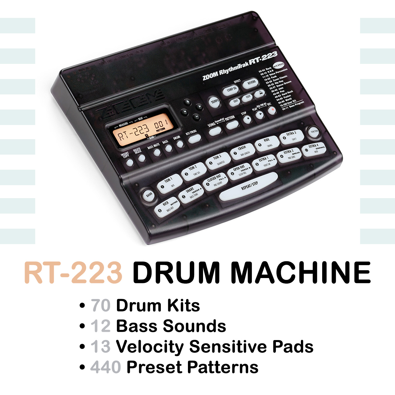 ZOOM リズムトラック RT223 - 配信機器・PA機器・レコーディング機器