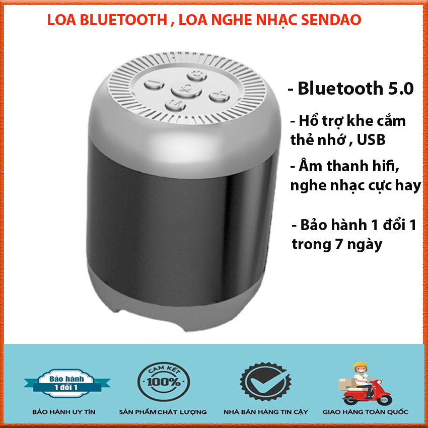 Loa bluetooth bass mạnh âm thanh hifi , loa nghe nhạc Sendao - HÀNG NHẬP