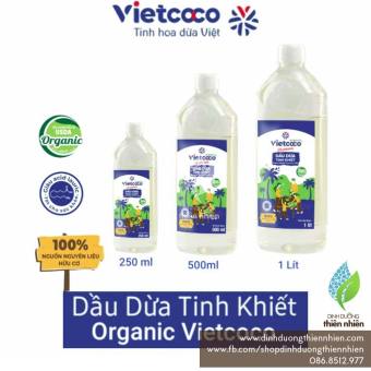 Dầu Dừa Tinh Khiết Ép Lạnh Hữu Cơ Premium VietCoCo Organic Extra Virgin Coconut Oil