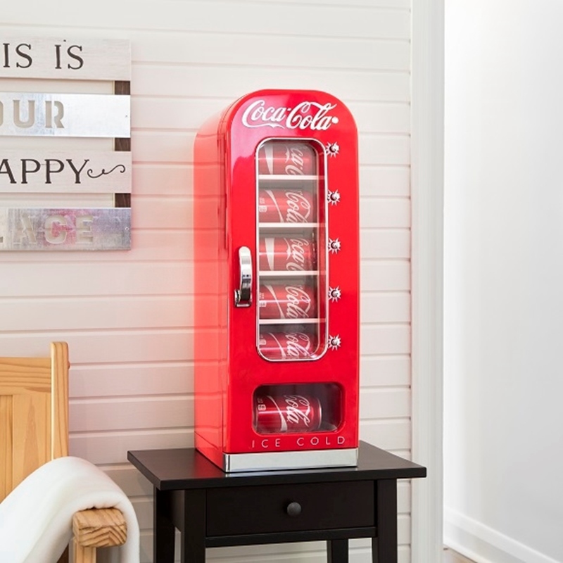 retro mini fridge coca cola