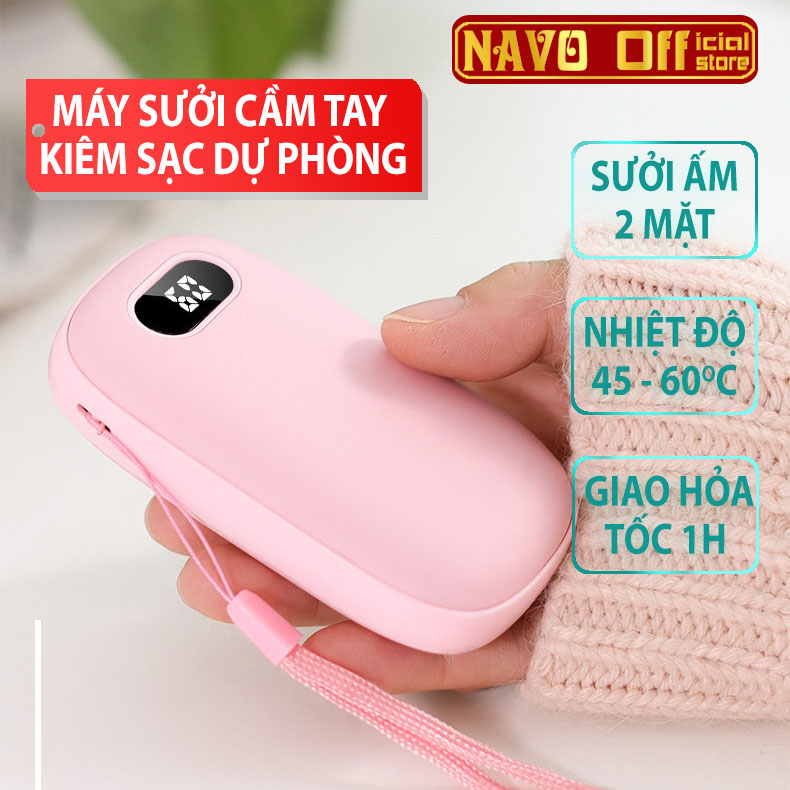[Kiêm Sạc Dự Phòng] Máy Sưởi mini Cầm Tay Sưởi 2 Mặt Làm Nóng Nhanh Chóng Trong 5s