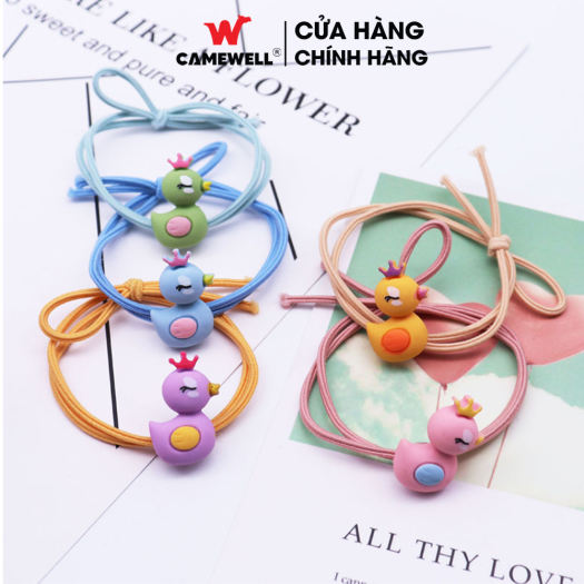 Dây buộc tóc, chun cột tóc hình bông hoa/ quả dứa/ cà rốt/ vịt con đáng yêu dễ thương CameWell C06HB