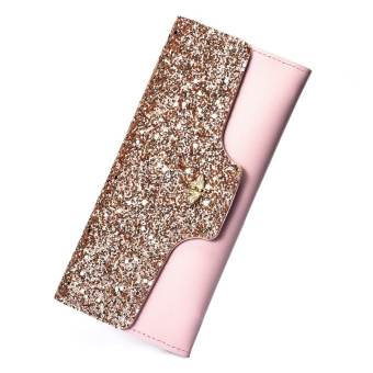 Ví nữ cầm tay dài sang trọng -  ví nữ kim tuyến lấp lánh MSP V105