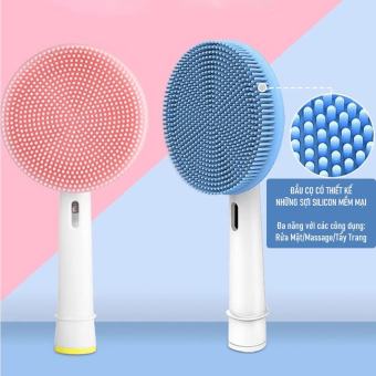 Đầu rửa massage mặt bằng silicon gắn vào đầu bàn chải điện Oral B thay thế máy rửa mặt