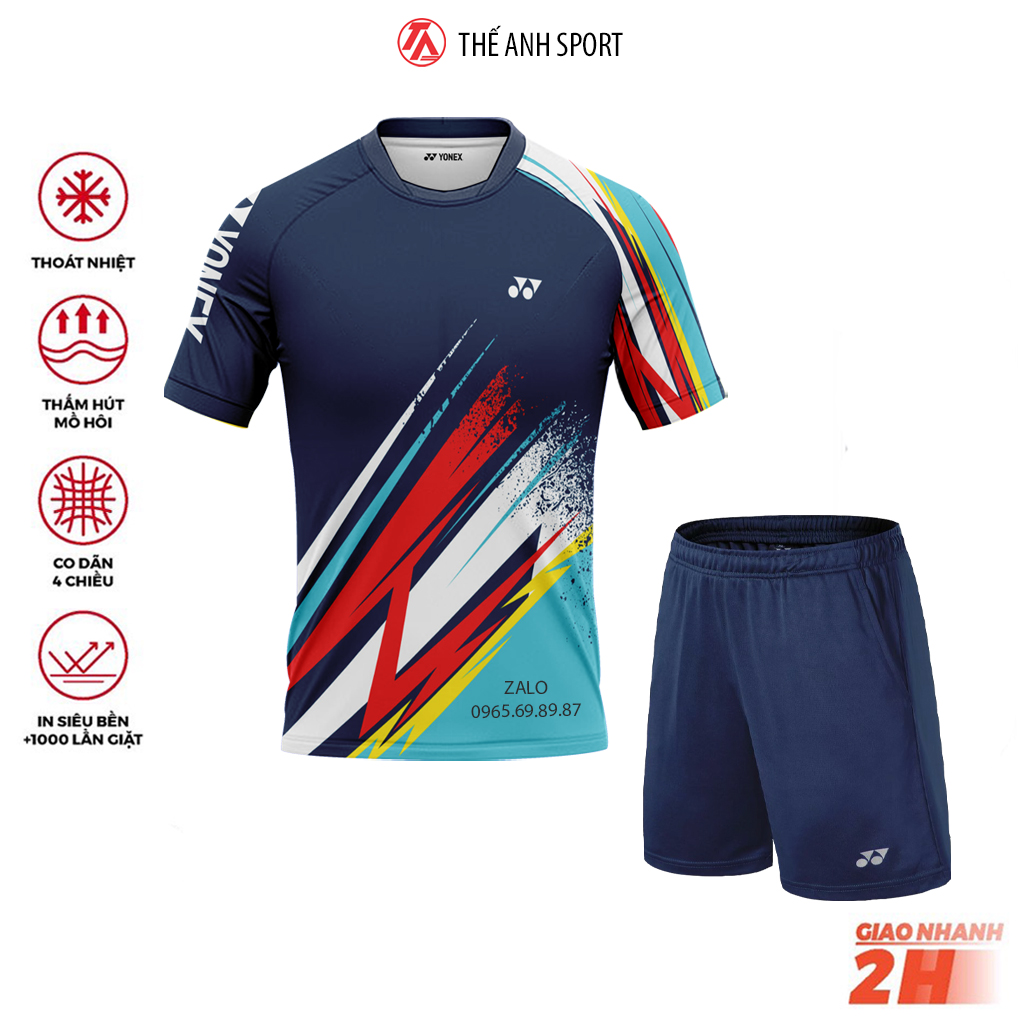 [Hoàn tiền MAX] Áo cầu lông, quần cầu lông Yonex thi đấu chuyên nghiệp chất liệu mát mẻ size M L XL XXL