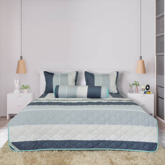 Bộ Chăn Ga Gối Cotton Hometex - Chăn Drap Gối Vải Cotton Hoa Hometex - CTY May Thiên Hà