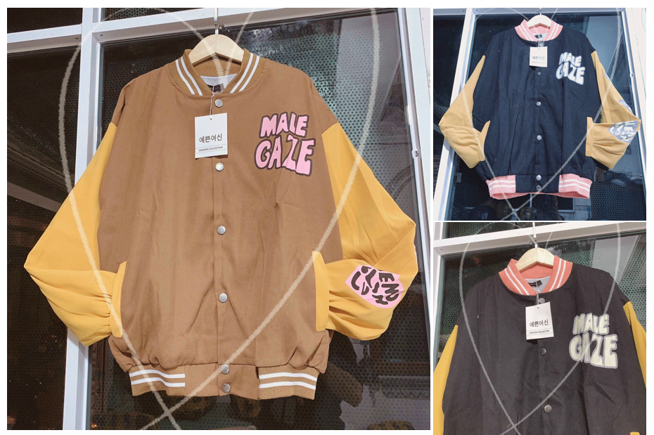 Áo khoác bomber da lộn nam 2 lớp lót dù logo in male thời trang