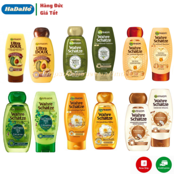 Bộ Dầu gội Garnier Wahre Schatze Chiêt xuất từ thiên nhiên. chăm sóc và nuôi dưỡng nhiều loại tóc khác nhau  250ml&200ml