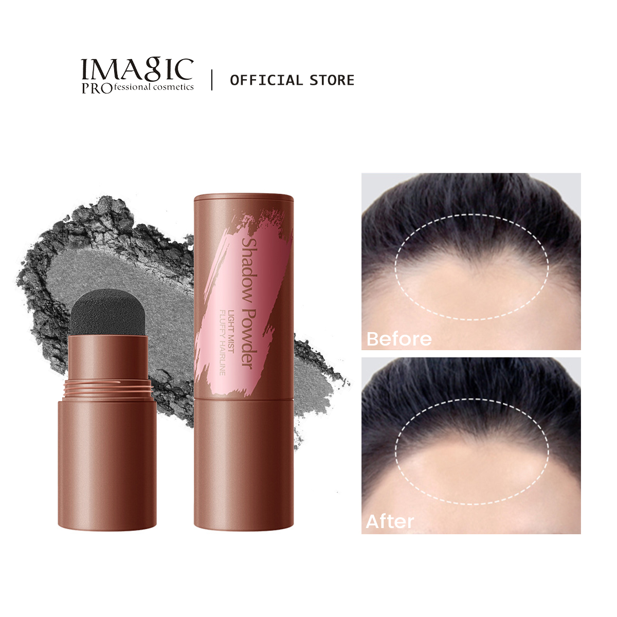 IMAGIC Hairline Stamp Eyebrow Shadow Powder Makeup Hair Water Proof Natural Cover Unisex Hair Repair