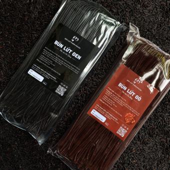 Bún gạo lứt đen, bún gạo lứt đỏ huyết rồng Thiên Phước giảm cân 500g, thực phẩm Eatclean hữu cơ