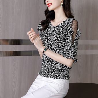 Áo kiểu nữ kẻ tay phồng cổ bó vuông áo sơmi nữ bánh bèo hở vai - Chất liệu mềm mịn siêu thấm hút mồ hôi