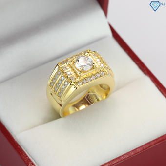Nhẫn nam bạc thật xi vàng 18K NNA0066 - Trang Sức TNJ