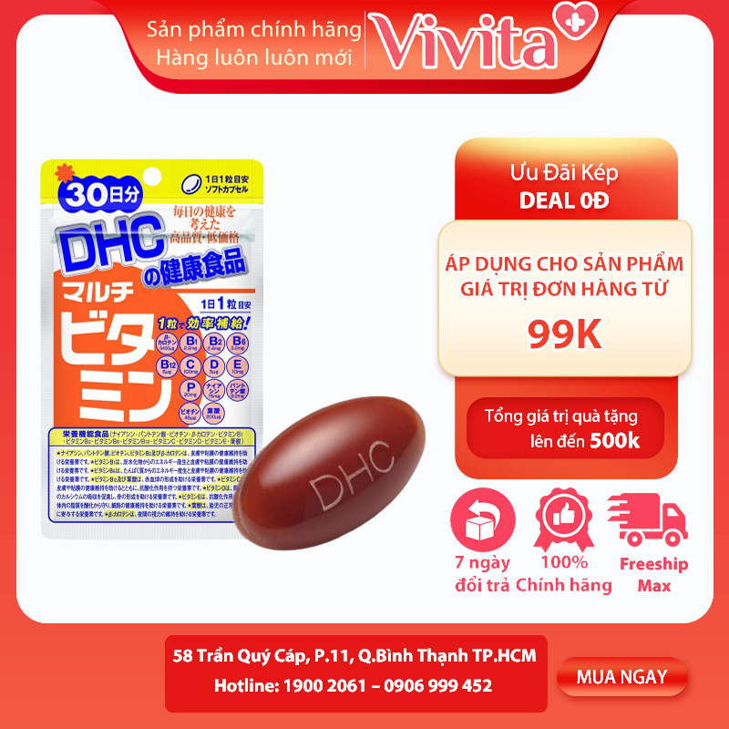 Viên uống dhc nhật bản multi vitamin tổng hợp 15 - 30 - 90 ngày