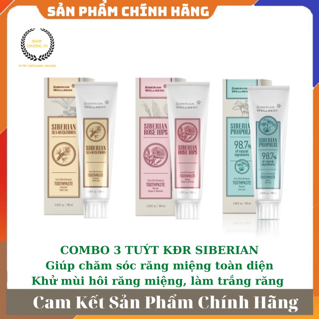 [ GIÁ SỈ ] - Kem đánh răng thảo dược Siberian, Hỗ trợ hạn chế hôi miệng, giúp chăm sóc răng miệng toàn diện - Tuýt 100ml