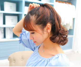 TÓC GIẢ BUỘC XOĂN ĐUÔI NGỰA phong cách Hàn Quốc dài 38cm