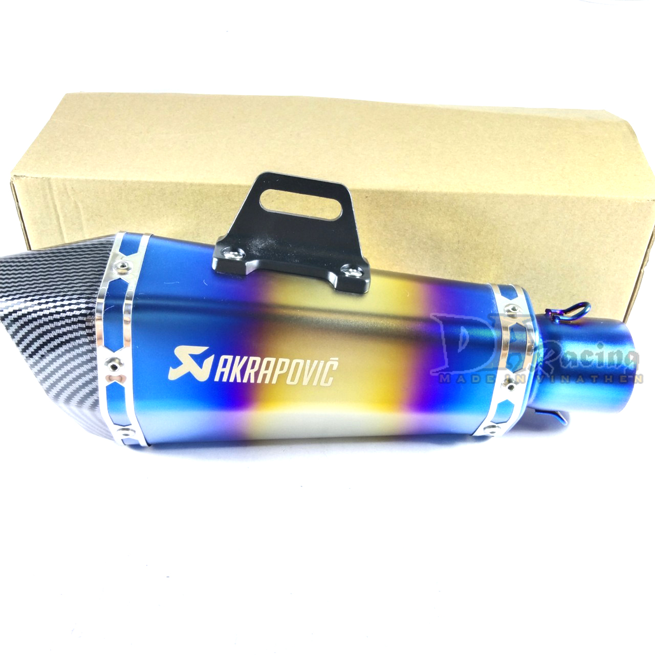 Pô Akrapovic đùi gà cao cấp [MÀU TITAN]