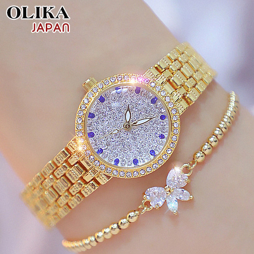 [Miễn Phí Ship] Đồng hồ nữ OLIKA JAPAN 8833 Đính Đá Sang Trọng - Tặng Kèm Pin ĐH Dự Phòng