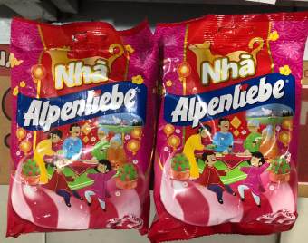 Combo 2 Gói Kẹo Hương Dâu Kem Alpenliebe (2 Gói x 115g), kẹo cứng Alpenliebe, ngọt ngào hương dâu, đậm đà vị sữa
