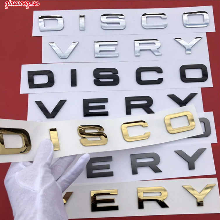 Tem chữ discovery, decal discovery, chữ discovery, dán ô tô, freeship