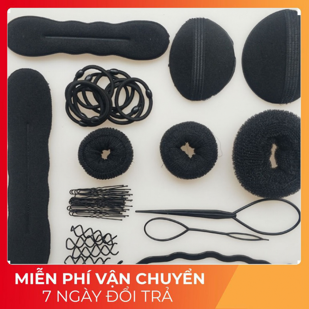 [HCM] Bộ Dụng Cụ Làm Tóc 60 Chi Tiết Giúp Tạo Nhiều Kiểu Tóc Cực Đẹp - Dụng Cụ Hỗ Trợ Làm Tóc Tiện Lợi -Set Phụ Kiện Làm Tóc Giá Rẻ