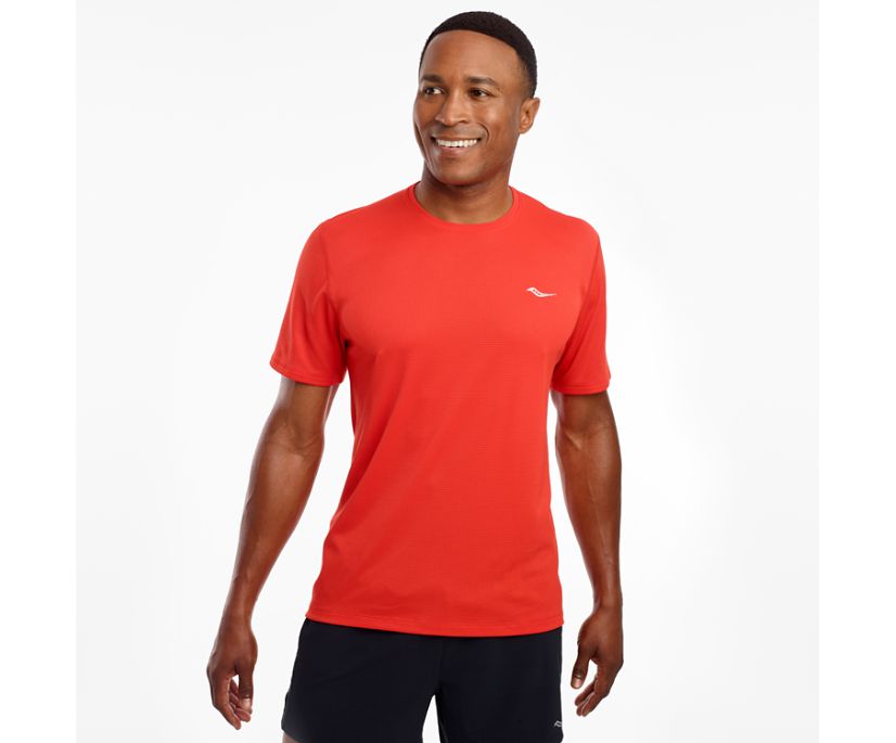 Saucony - áo chạy bộ nam - stopwatch short sleeve form châu âu