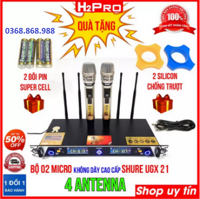 Micro không dây cao cấp shure ugx 21 - micro karaoke