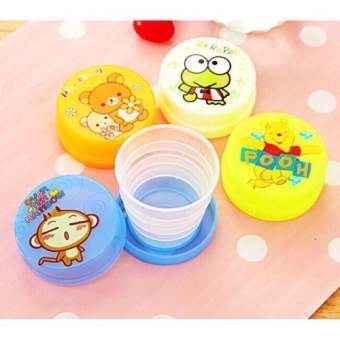 Ly Gấp Gọn/Cốc Xếp Hoạt Hình Tiện Dụng - Ly uống nước nhựa mini có thể gấp gọn hình thú nhiều màu thích hợp cho công sở , văn phòng đi du lịch , dã ngoại.